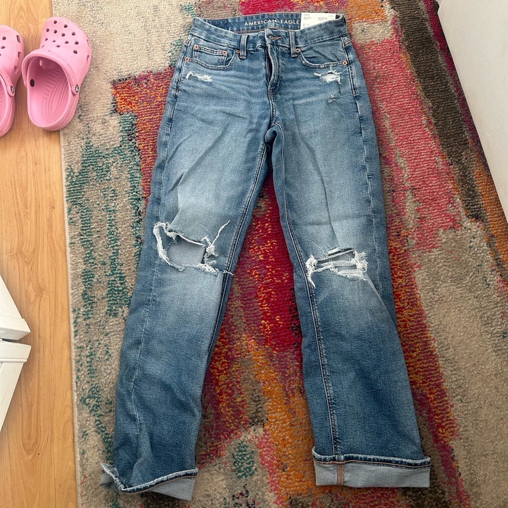 American Eagle Stretch Curvy Straight Medium Jeans